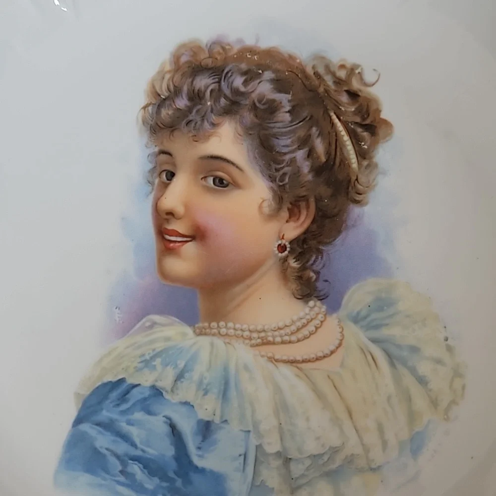 Vintage Three Crown China portrait plate